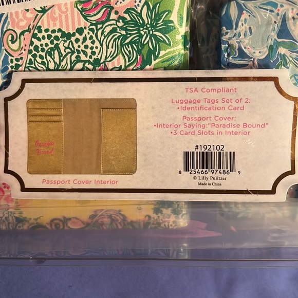 Lilly Pulitzer Travel 3pcs Set Cheek To Cheek One Size Brand New in Plastic Bag - Picture 4 of 6